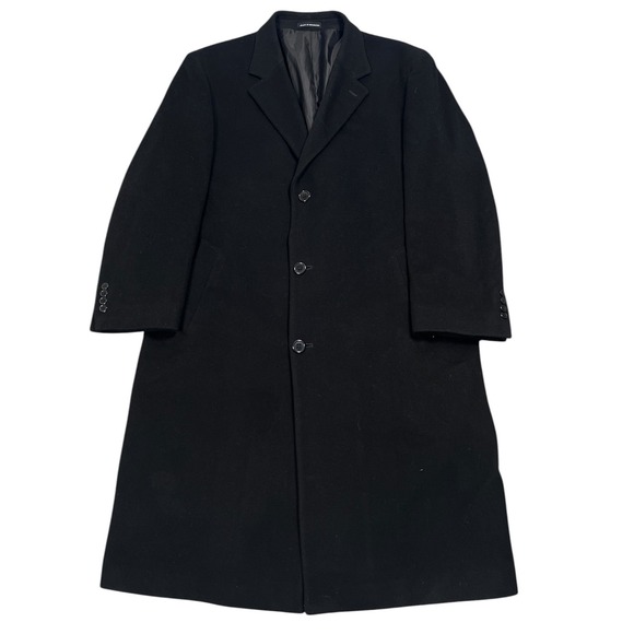 Lauren Ralph Lauren Other - Lauren Ralph Lauren Overcoat Men 44 (50R) Short Black Cashmere Blend Long Coat